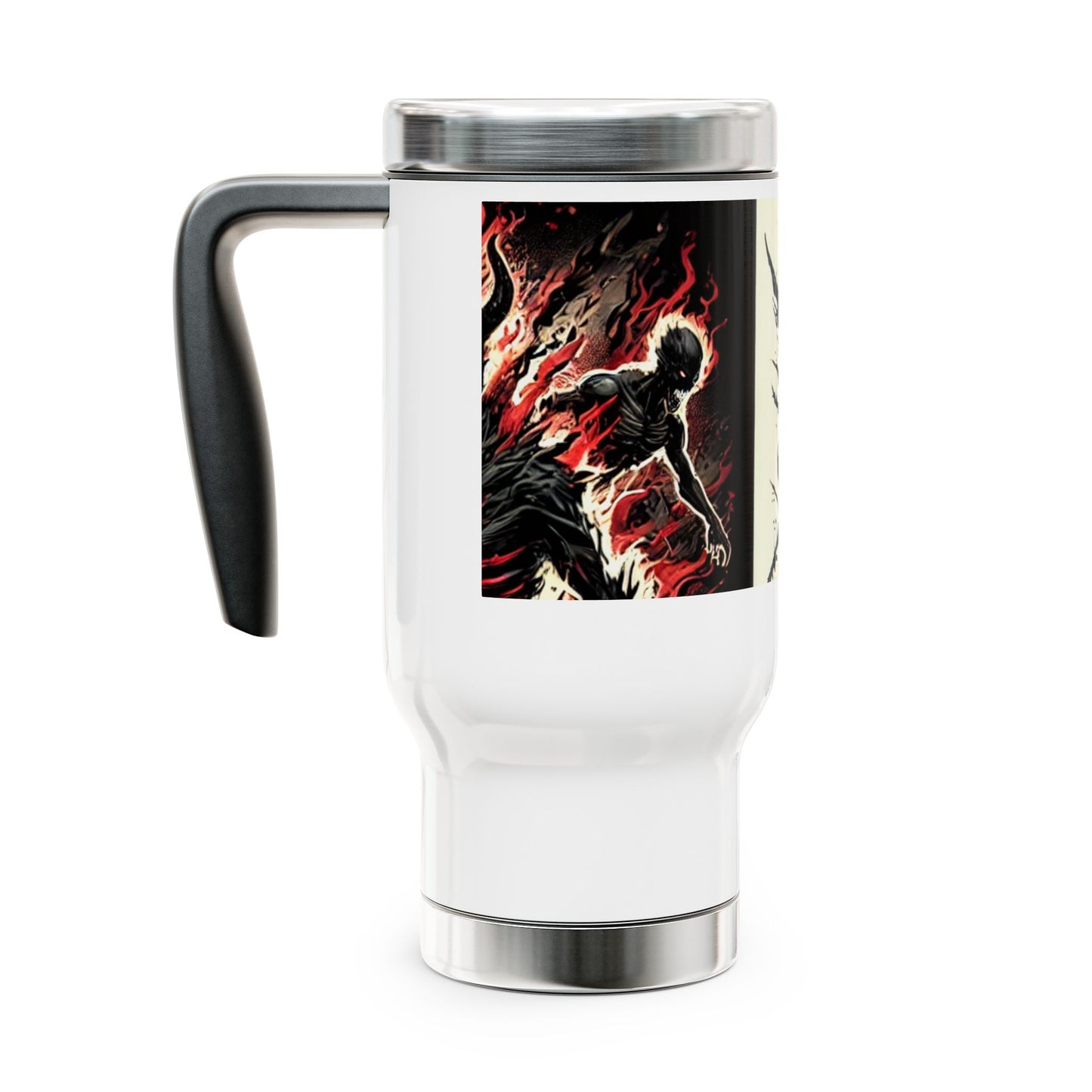 Stainless Steel Travel Mug with Handle, 14oz