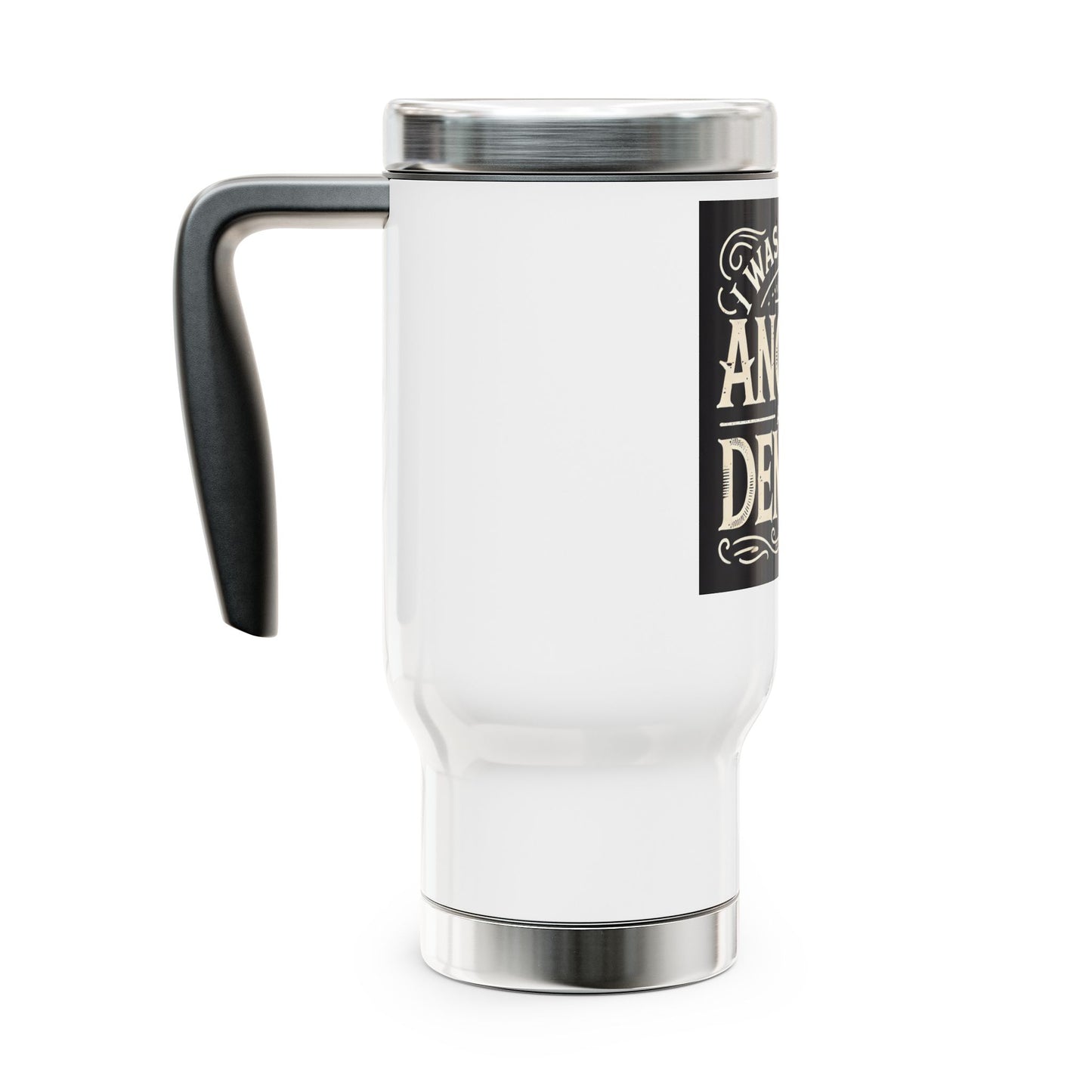 Stainless Steel Travel Mug with Handle, 14oz